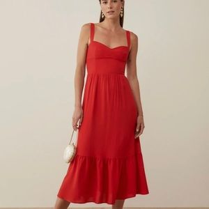 Reformation Celestia Dress - cherry